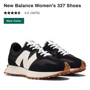 New Balance Women's 327 Shoes - Black and White
